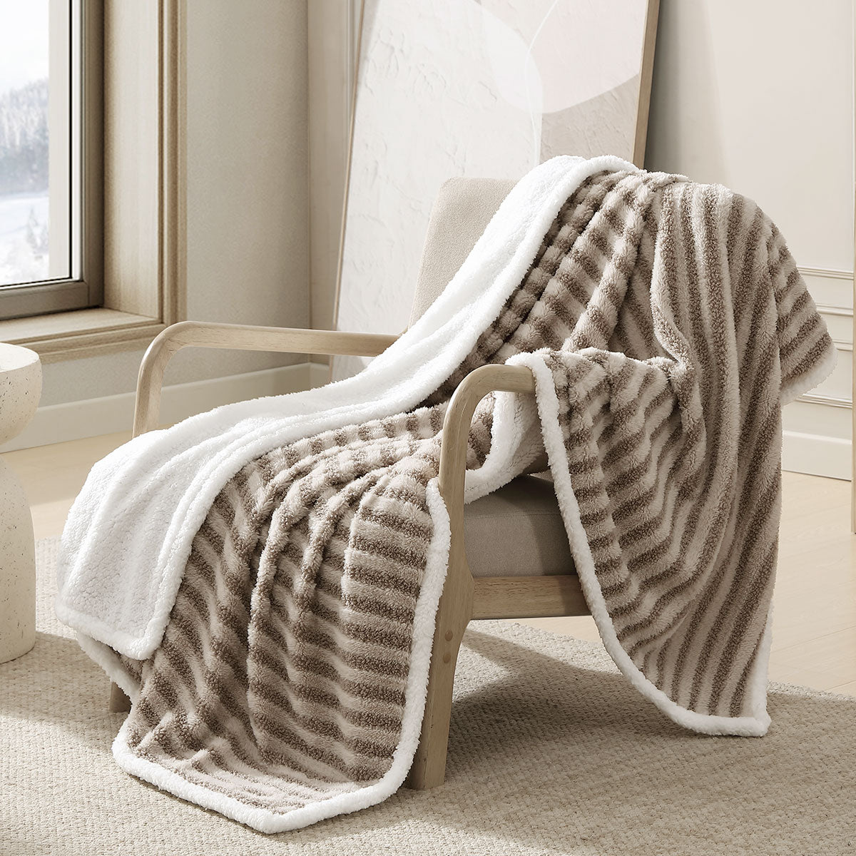 Striped Throw Rug with