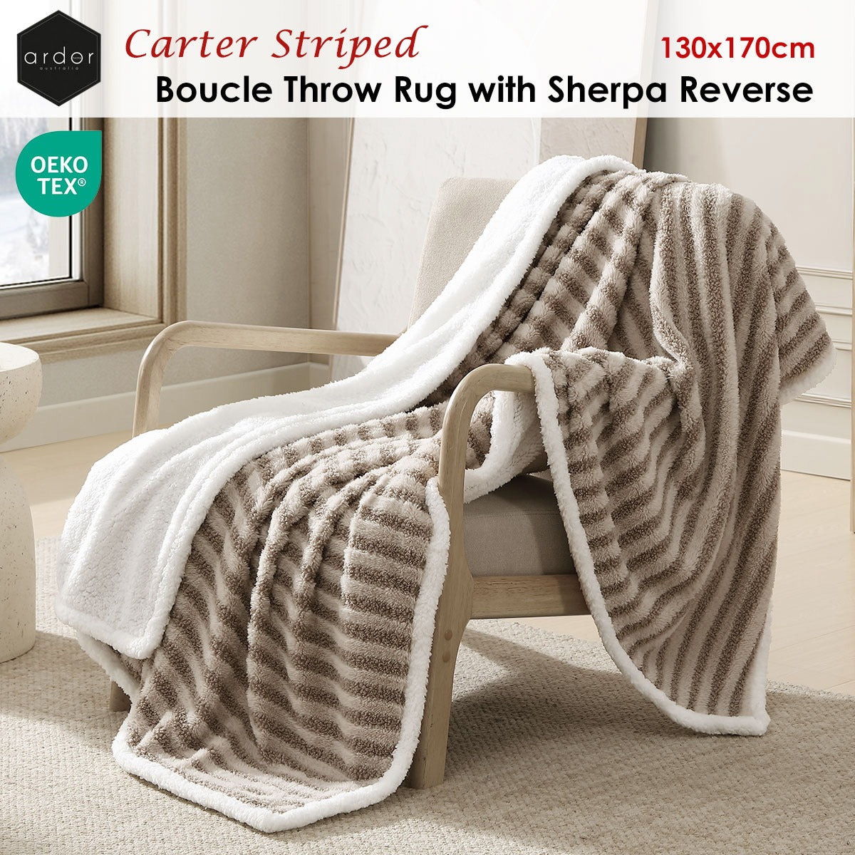 Striped Throw Rug with