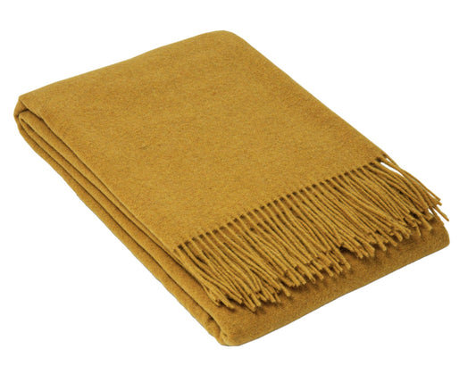 Throw - Merino Wool Blend - Mustard