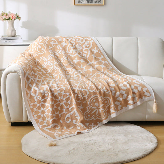 Bohemian Throw Blanket - Apricot
