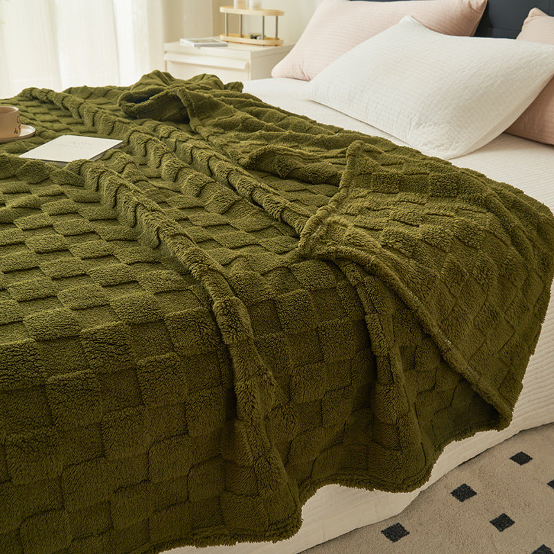 Dark Green Ultra-Soft Plush Fleece Blanket