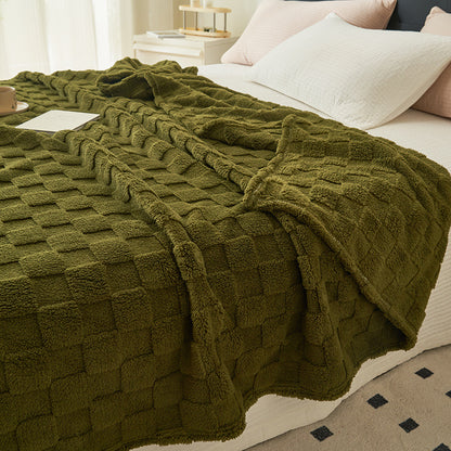Dark Green Ultra-Soft Plush Fleece Blanket