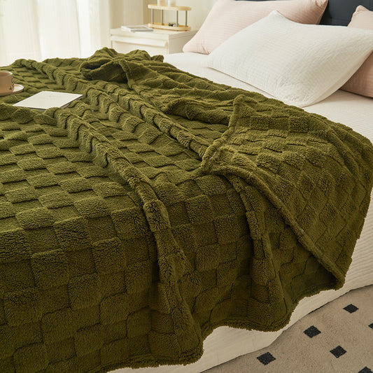 Dark Green Ultra-Soft Plush Fleece Blanket