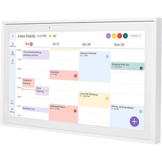 10 Inch Digital Frame Perpetual Calendar Chore Chart Photo Video Play Smart Touchscreen Display for Family Schedules